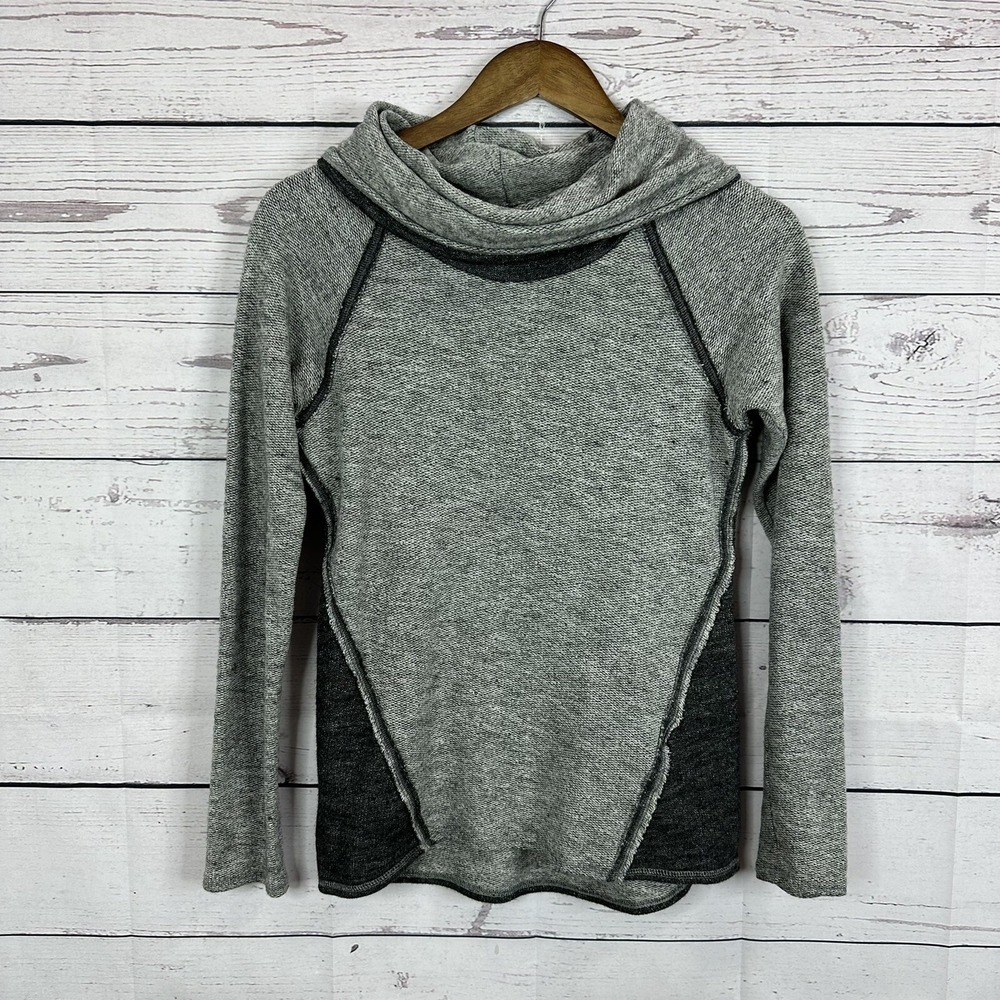 Kuhl Sweatshirt Womens Small Gray Knot Cowl Neck Outdoor Camping Hiking Active